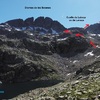 L'itinéraire que je vais suivre pour monter au pico de Lavaza Oriental