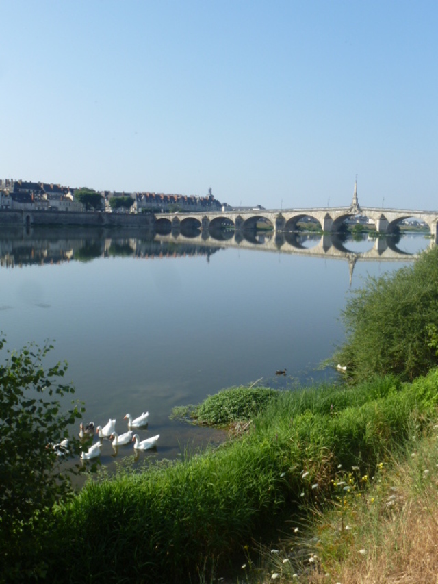 Le Pont et les Quais de Blois .