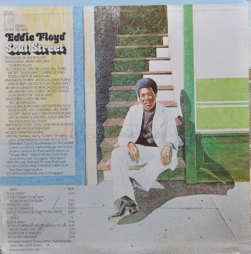 Eddie Floyd : Album " Soul Street " Stax Records STS-5152 [ US ]