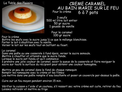 LA CRÈME CARAMEL SUR LE FEU