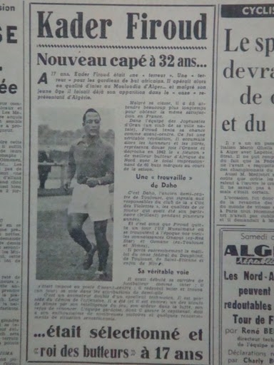 1951 Kader Firoud l'ex Mouloudéen rappelé en équipe de Franc