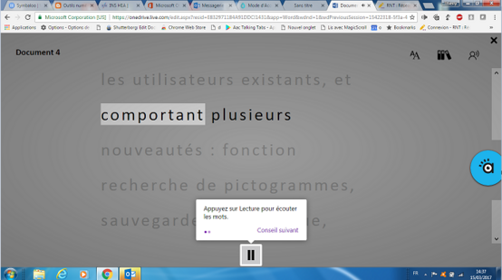 Le lecteur immersif de Word Online: oraliser un texte et plus encore...