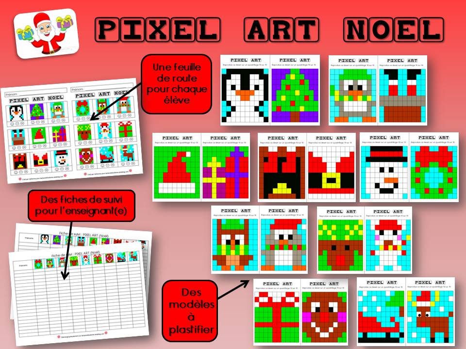 Pixel Art Noël La Classe De Ludivine
