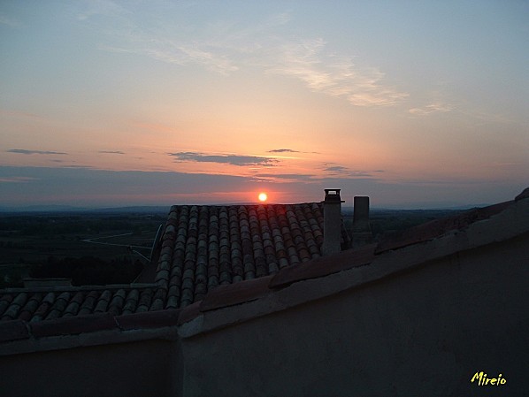 Coucher de soleil de la terrasse de Ludvine 21 avril 2006