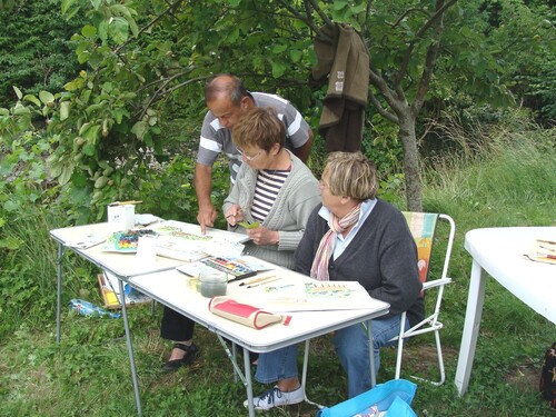 Un stage d'aquarelle chez Alain Prinlein à Marcenay