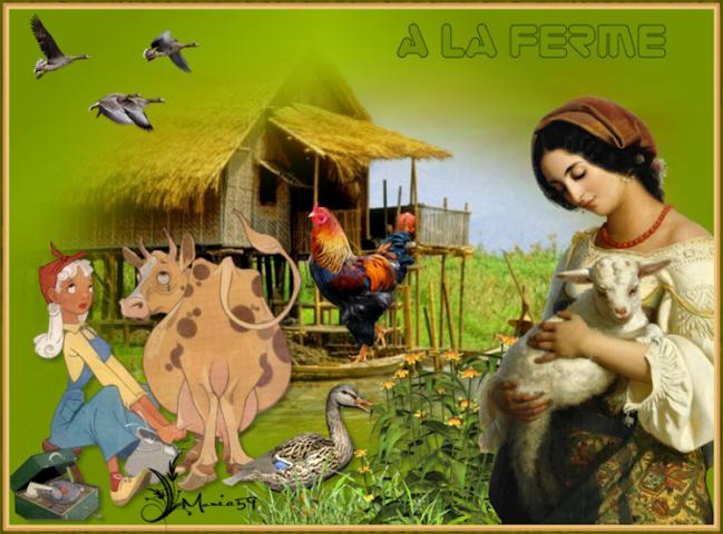 Défi 56:A la ferme.Merci mam'zelle selly!!!***Mises en ligne et..toc!!!