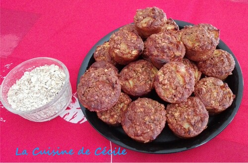 Mini muffins aux flocons d'avoine et pommes