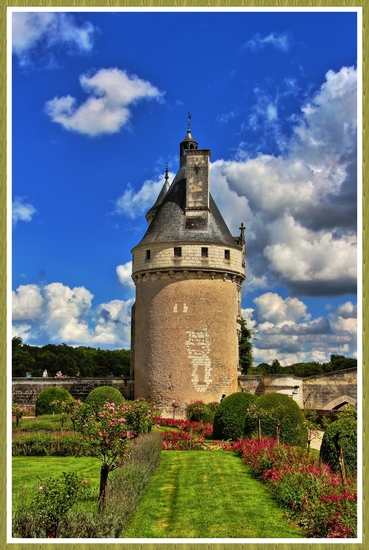 Chenonceau - La tour des Marques - face arrière - HDR