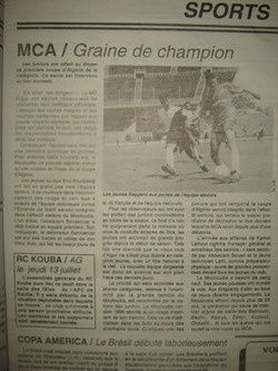 MCA juniors coupe1994/1995