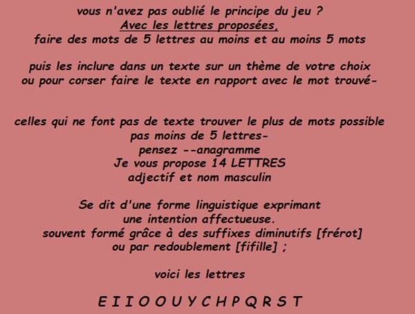 Jeu de Lettres n°193