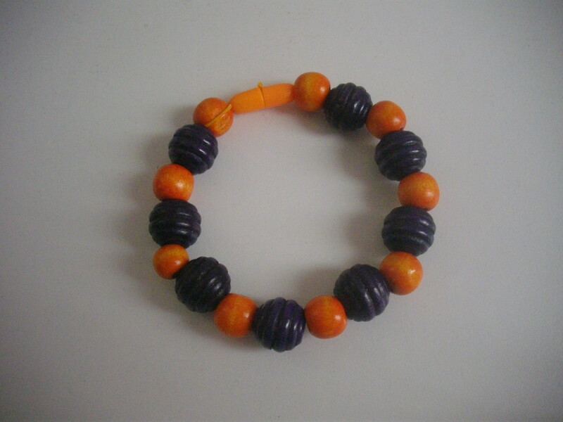 Bracelet violet et orange 