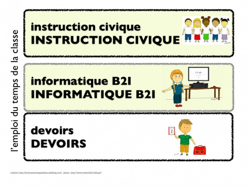 Etiquettes emploi du temps 