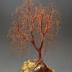 Weeping Willow Copper Wire Tree by Omer Huremovic