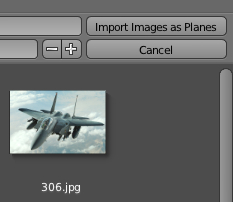 Cliquer sur le bouton Import Images as Planes