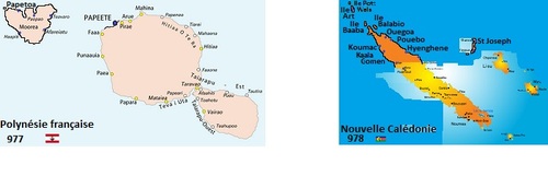 Polynésie française (977) Nouvelle Calédonie (978)