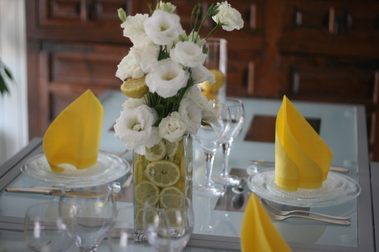 Un dîner sur le thème du jaune