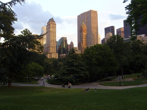 Sautoir en perles de verre dans Central Park