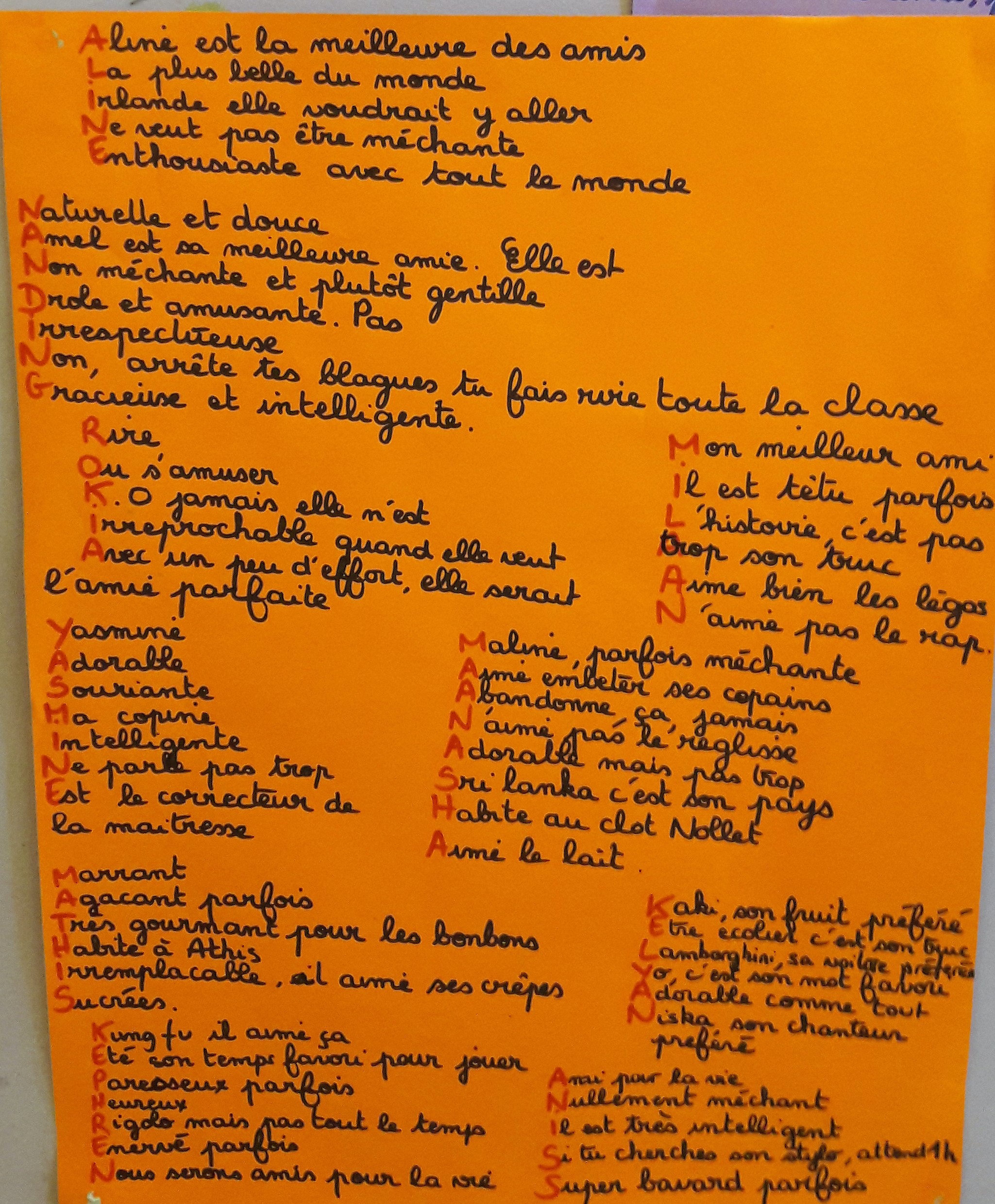 Acrostiche L Ecole Des Galopins