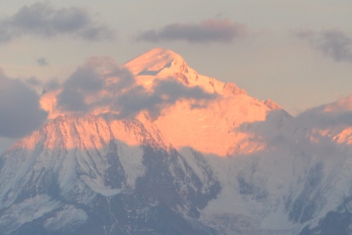 Couché de soleil sur le Mt Blanc