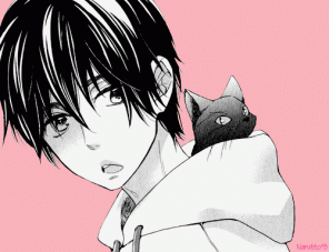 Resultado de imagem para anime boy and cat