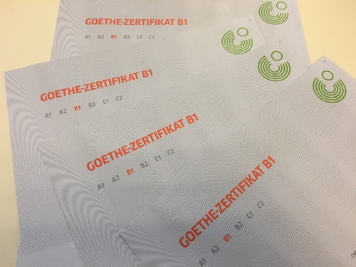 Réussite à la certification de niveau B1 du Goethe-Institut