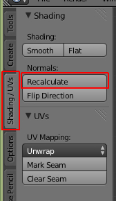 Recalculer les faces