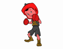 Dessin de Enfant boxeur colorie par Ophelie le 24 de ...