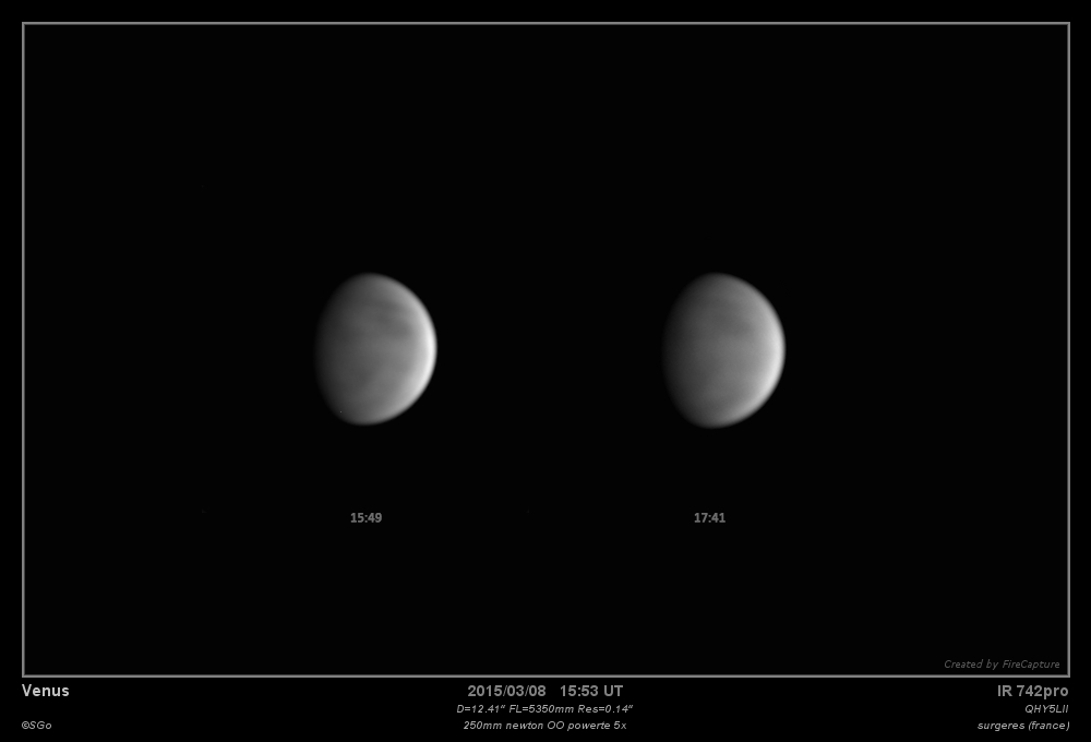 Venus le 8 mars 