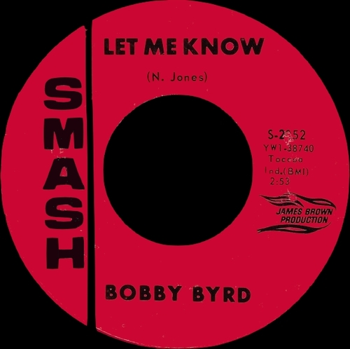 1966 Bobby Byrd : Single SP Smash Records S-2052 [ US ]