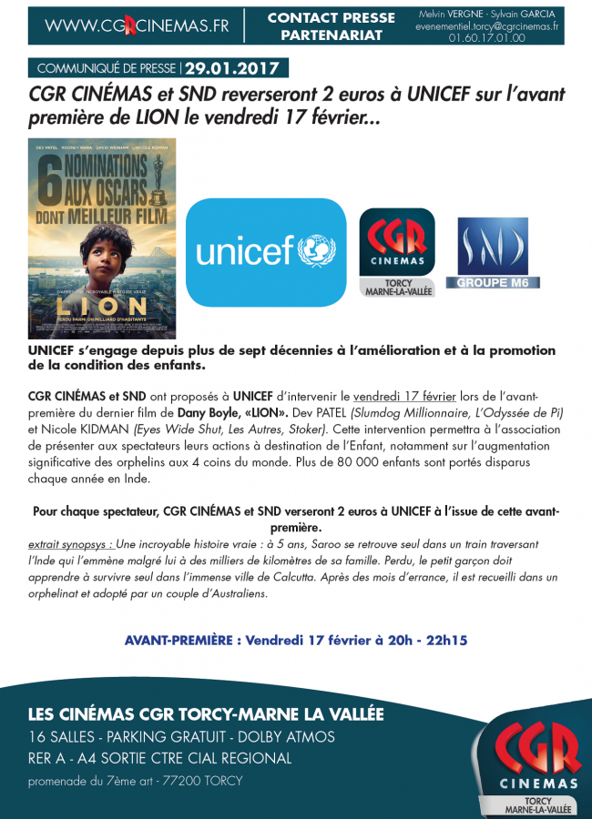 "lion" en avant première à Torcy