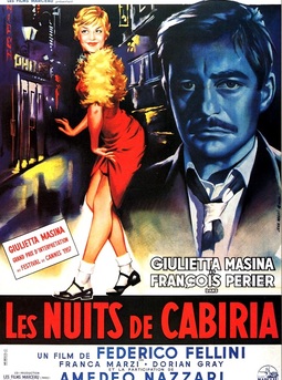 LES NUITS DE CABIRIA BOX OFFICE FRANCE 1957 AFFICHE DE JEAN MASCII