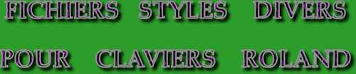 STYLES DIVERS CLAVIERS ROLAND SÉRIE 9418