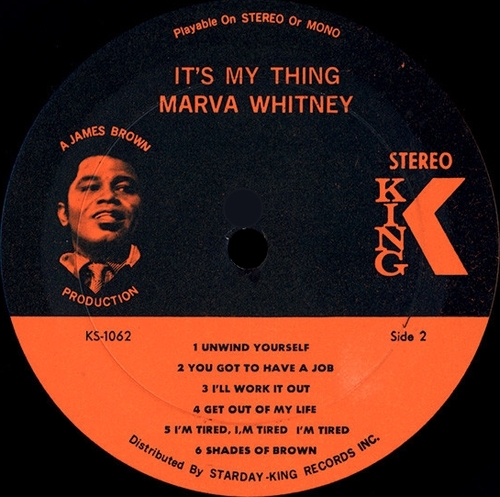 Marva Whitney : Album " It's My Thing " King Records KS 1062 [ US ]