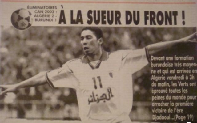 12.01.2001 Elim. CAN Algérie 2-1 Burundi