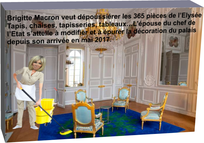 Brigitte Macron veut dépoussiérer les 365 pièces de l'Elysée