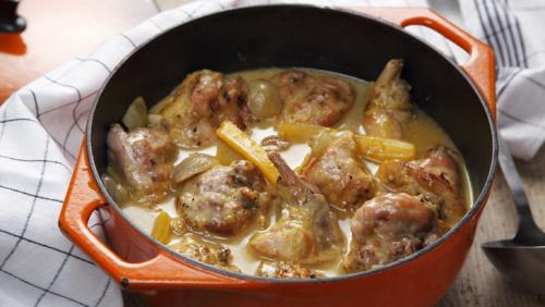 Lapin montagnard au vin blanc