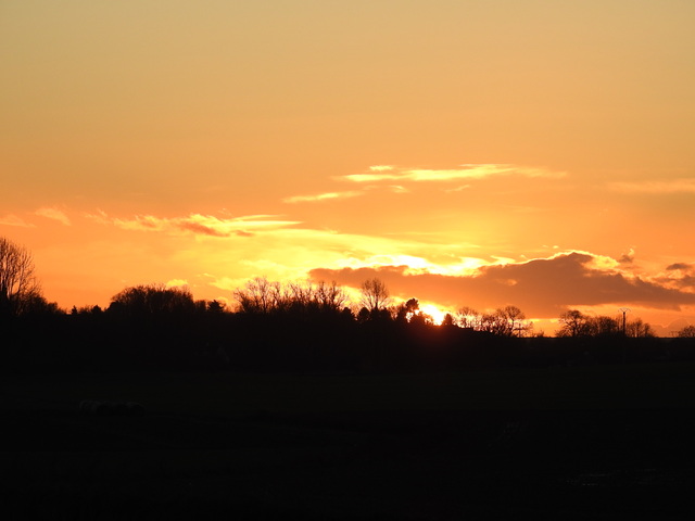 Coucher de soleil dans la somme