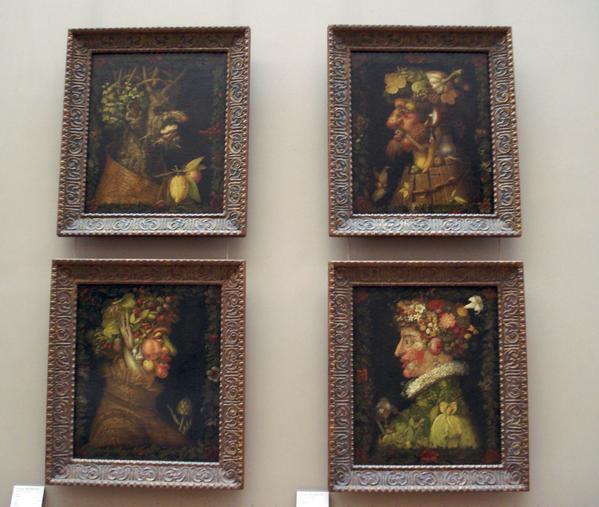 Arcimboldo: les Quatre Saisons, portraits illusionnistes composés de fleurs  et de fruits - archéologie du quotidien archéologie du futur
