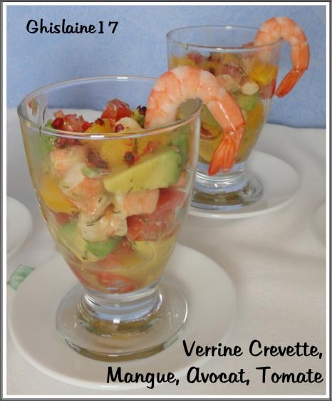 Verrine De Crevette Mangue Avocat Tomate Ghislaine Cuisine