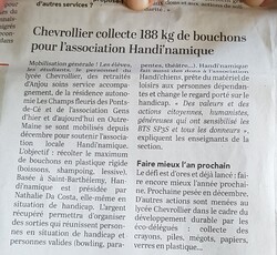 Article courrier de l'ouest paru le 28/06/19 Lycée Chevrollier à Angers