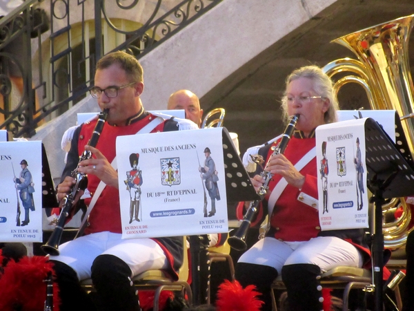 Les grognards du 18ème RT d'Epinal ont donné un superbe concert lors de la soirée "Un aigle sur la Ville" à Châtillon sur Seine