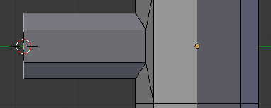 Le bout est aplani avec la commande S, Y, 0, Entrée