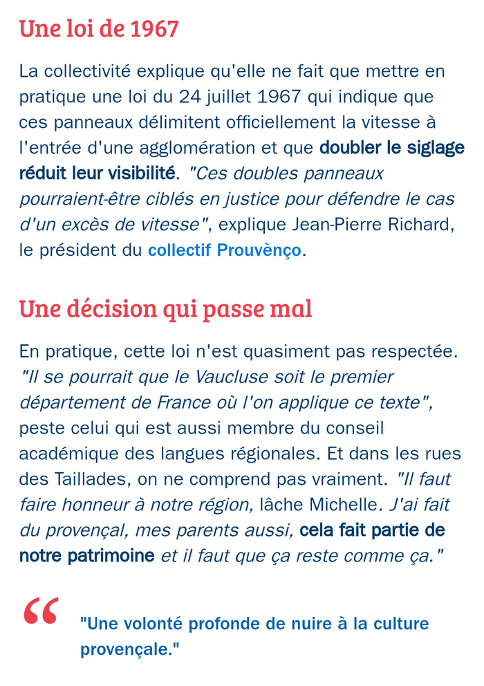 Provença (Vau-Cluso) : contre la politique de destruction linguistique, la résistance paye !