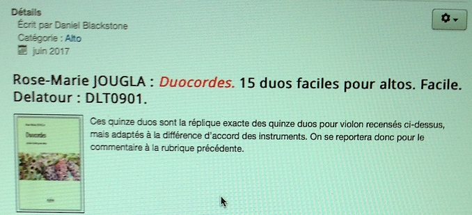 2. "Duocordes", 15 duos faciles pour altos
