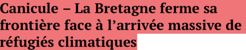 Suite à la canicule