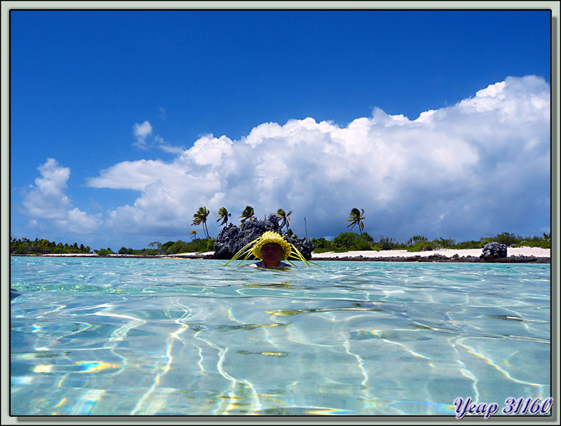 L’Île aux Récifs : piscine naturelle - Motu Ai Ai - Rangiroa - Tuamotu - Polynésie française