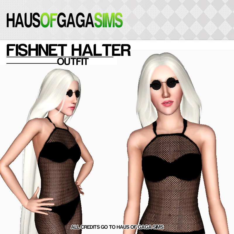 DREAMGIRL FISHNET HALTER OUTFIT 
