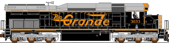 EMD SD 30 Rio Grande 3033