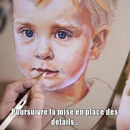 Dessin et peinture - vidéo 3392 : Comment peindre un portrait de jeune fille ou de jeune garçon ? - pastels tendres.