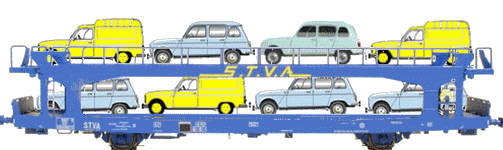 wagon STVA 4L jaune